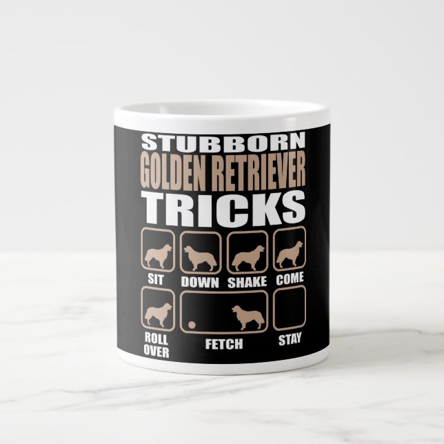  envis design för envisa Golden Retriever-tricks Jumbo Mugg (Framsidan)