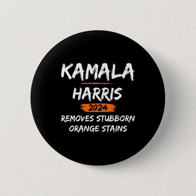  envis orangefläckar Kamala Harris-2024  Knapp (Framsida)
