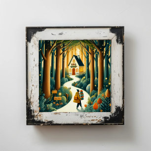 Envisionerad bookstore Wall Art i Bibliotek Poster