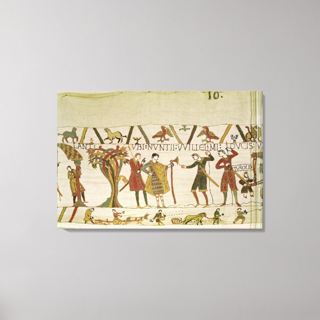 Envoys från Duke William skickas till greve Guy Canvastryck (Framsida)