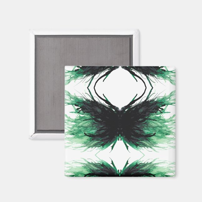 Envy Abstract 7 Deadly Sins Alcohol Ink Art Magnet (Front/Back)