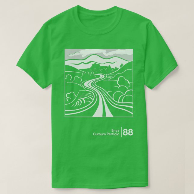 Enya, minimalistiskt Stil-grafikkort 2 T Shirt (Design framsida)