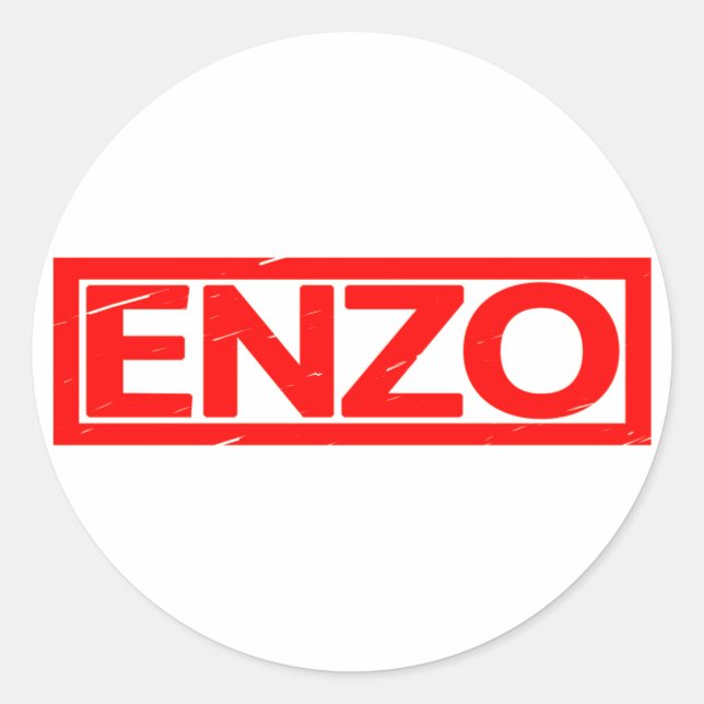 Enzo Frimärke Runt Klistermärke (Framsida)