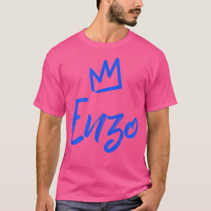 Enzo Kung Blue Krona & Namn för manar kallad En T Shirt