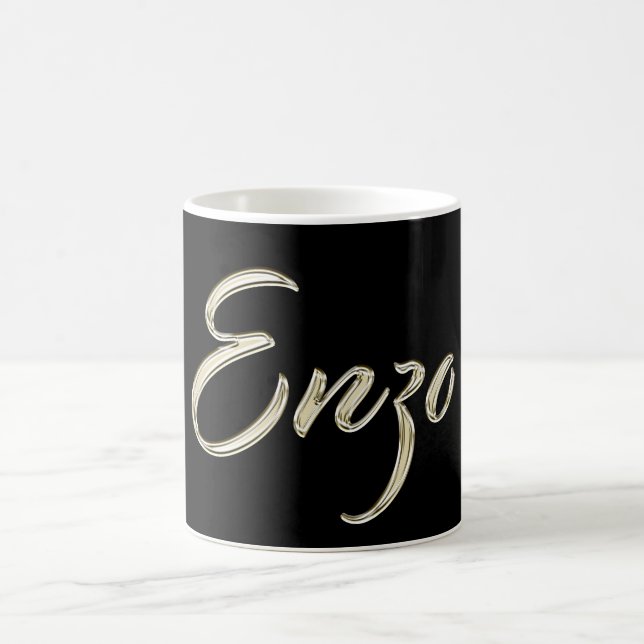 Enzo Name whitegold Tasse Teetasse Kaffeetasse Kaffemugg (Center)