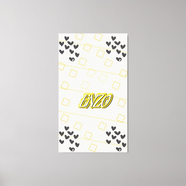 Enzo, nome pessoal de caligrafia desenhada à mão canvastryck (Framsida)