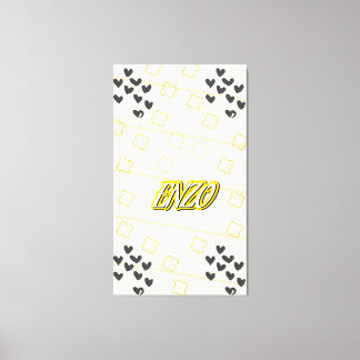 Enzo, nome pessoal de caligrafia desenhada à mão canvastryck