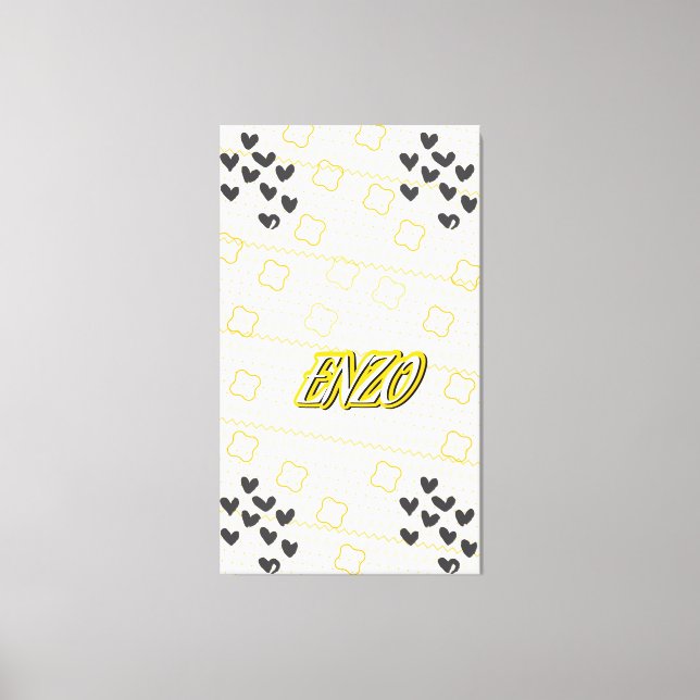 Enzo, nome pessoal de caligrafia desenhada à mão canvastryck (Framsida)