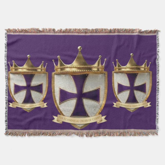 EOC Präst Crest design lila  Filt (Framsidan)