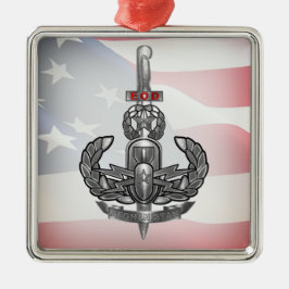 EOD Afghanistan Veteran Julgransprydnad Metall