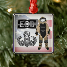 EOD Bomb Kostym Julgransprydnad Metall
