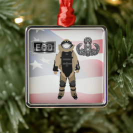 EOD Bomb Kostym Julgransprydnad Metall