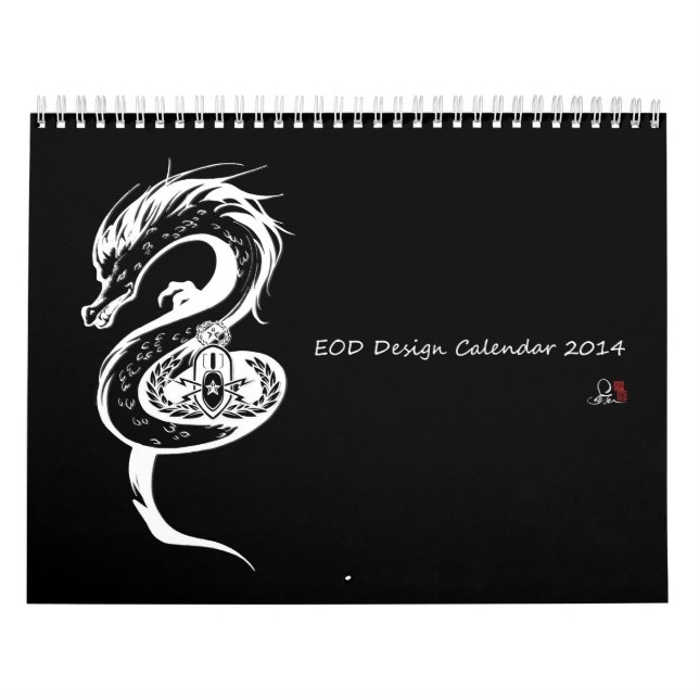 EOD bombarderar Squadkalender 2014 som illustreras Kalender (Omslag)