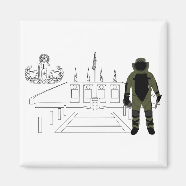 EOD Memorial Bomb Kostym Magnet (Framsidan)