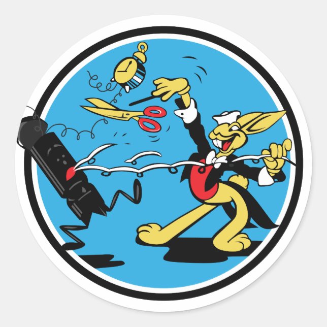 EOD Rabbit Runt Klistermärke (Framsida)