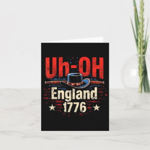 Eoh England 1776 Funny juli 4 Patriotic Manar Wo Kort