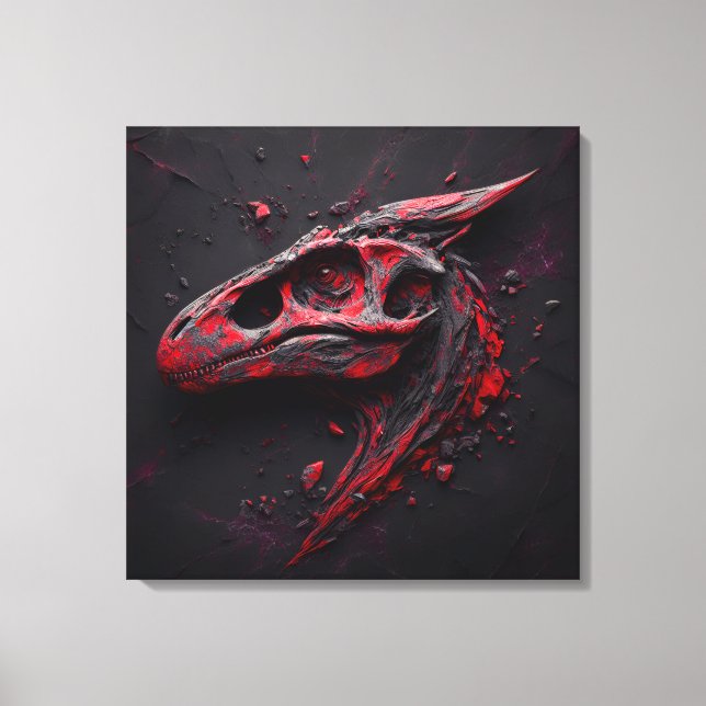 Eons in Crimson Charcol - the Genius of the AI Canvastryck (Framsida)