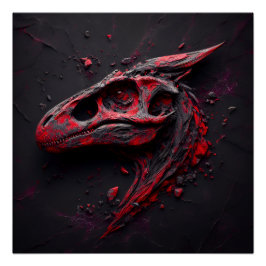 Eons in Crimson Charcol - the Genius of the AI Perfect Poster