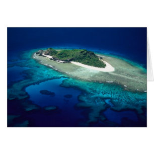 Eori Island, Mamanucaöarna, Fiji - flygbild Hälsningskort