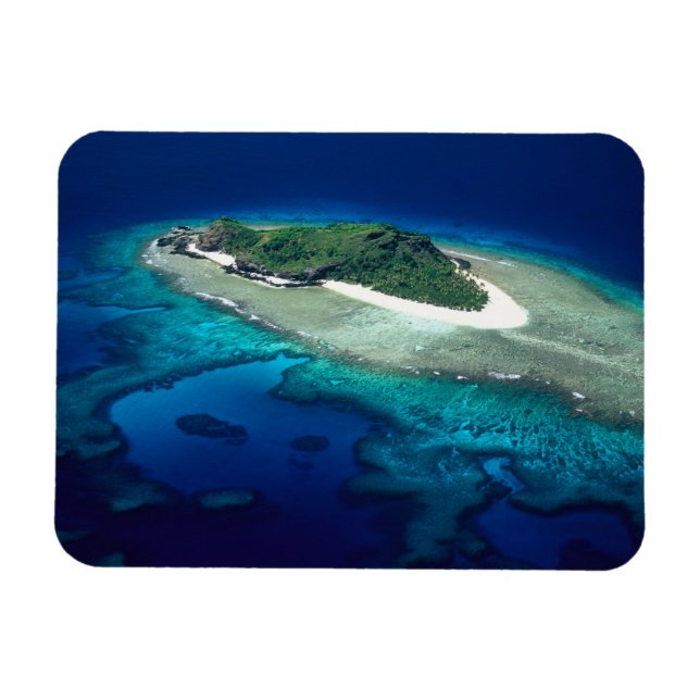 Eori Island, Mamanucaöarna, Fiji - flygbild Magnet (Horisontell)