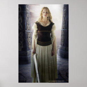 Eowyn med svärd poster