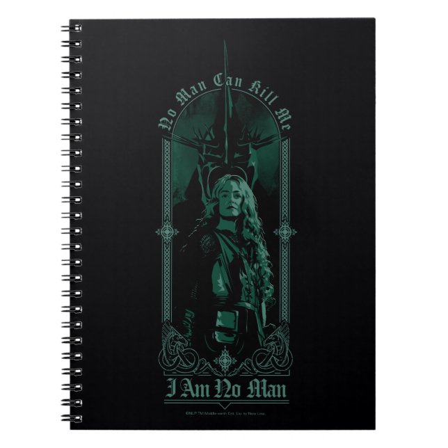 Éowyn Vs SAURON™ "Jag är ingen man" Rohan Grafik Anteckningsbok (Framsidan)