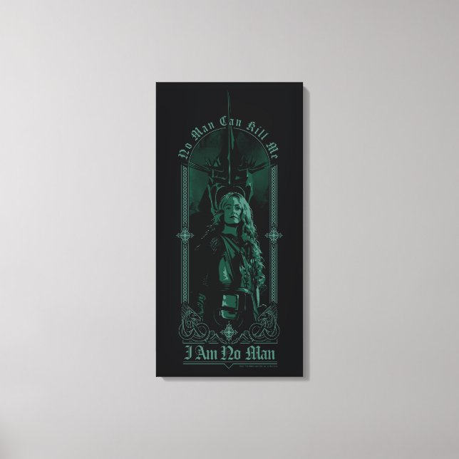 Éowyn Vs SAURON™ "Jag är ingen man" Rohan Grafik Canvastryck (Framsida)