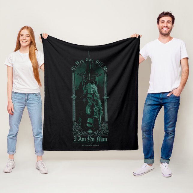 Éowyn Vs SAURON™ "Jag är ingen man" Rohan Grafik Fleecefilt (På plats)