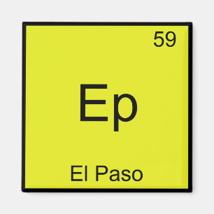 Ep - El Paso City Chemistry Inslag Symbol T-Shirt Magnet