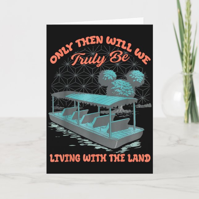 Epcot båt natur verkligen lever med landet  kort (Framsida)