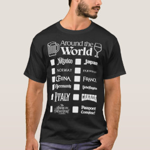 Epcot Drink Värld runt White Text Mexico Fir T Shirt