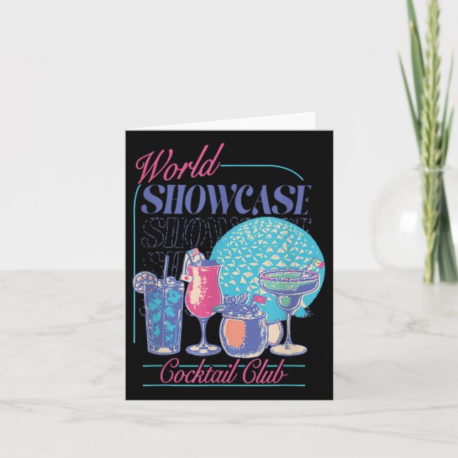 Epcot Drinking World Showcase Svan Klubb Drinking  Kort (Framsida)