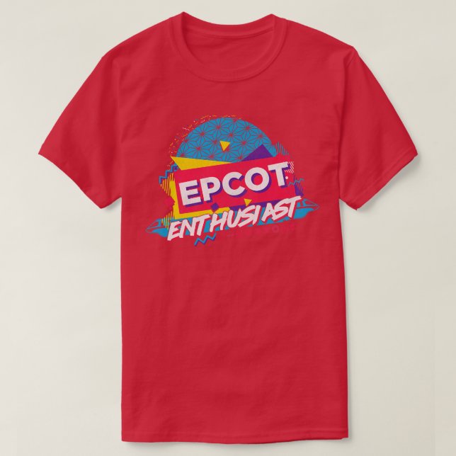 EPCOT Enthusiast 90-talet T Shirt (Design framsida)
