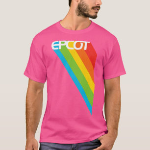 EPCOT vintage stil retro rainbow fläkt art av Kell T Shirt