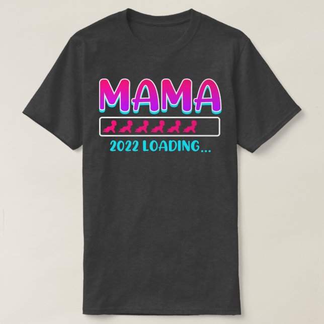 Epectant mamma 2022, lastning av mor Gravid Pregna T Shirt (Design framsida)