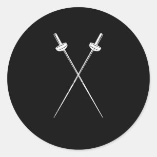 Epee fencing-svärd fighter sport fencer duel runt klistermärke