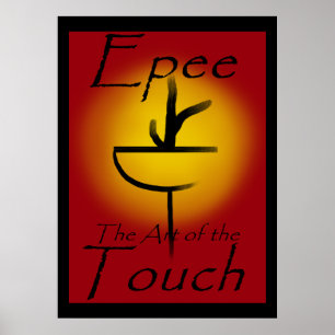 Epeekonst av handlagtrycket poster