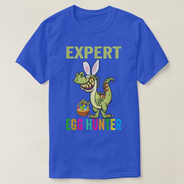 Epert Egg Hunter T Re Dinosaur Bunny Påsk Shirt (Design framsida)