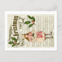 Ephemera 1907 jul Sång skript Holly Berry