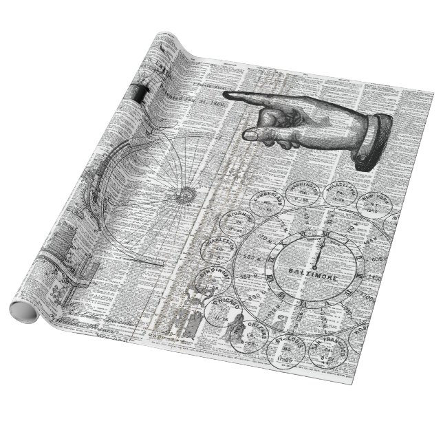 Ephemera Collage Presentpapper (Utrullad)