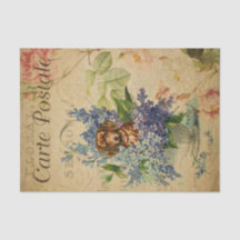 Ephemera Dachshund Hund Basket of Flowers Decoupag