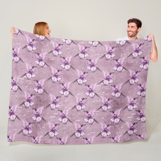 Ephemera Lavendar Papper Series Design 10 Fleecefilt (På plats)