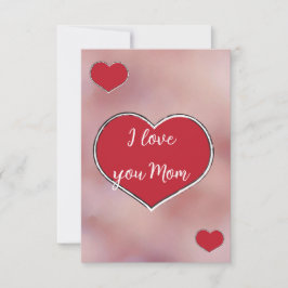 Ephemera vibrant romantic red heart art tack kort