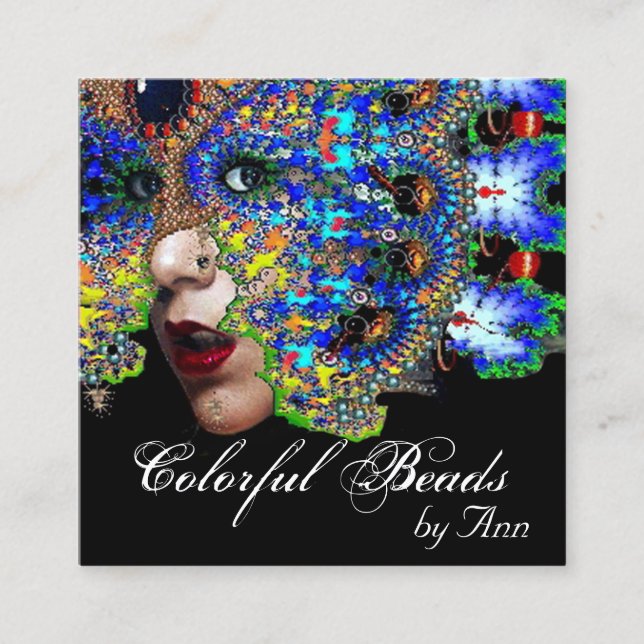 EPHEMERAL Beauty,Mode,Cosmetics, Makeup Artist Fyrkantigt Visitkort (Framsida)