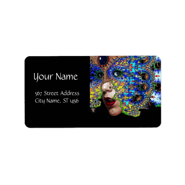 EPHEMERAL / BLUE BLACK ADRESSETIKETT (Framsidan)