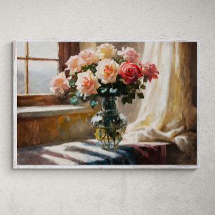 Ephemeral Elegance: Ro vid fönstret Poster