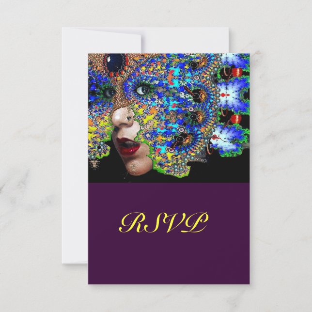 EPHEMERAL Mardi Gras MasqueraBoll Osa Kort (Framsida)