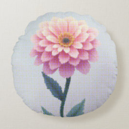 Ephemeral Petal Sketch Rund Kudde