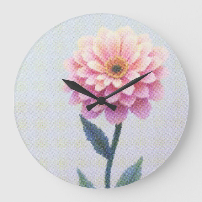 Ephemeral Petal Sketch Stor Klocka (Framsida)