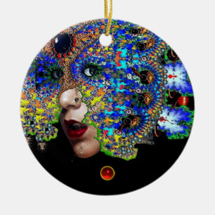 EPHEMERAL, Red Ruby, Blue Sapphire Julgransprydnad Keramik
